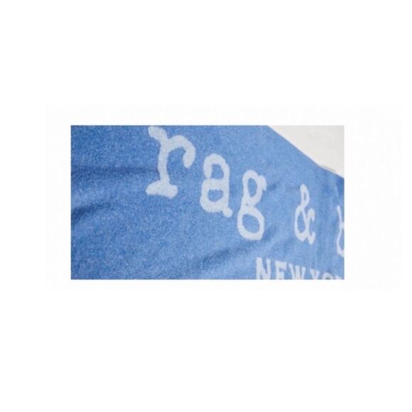 Rag & Bone Blue Logo Scarf. - Picture 4 of 6